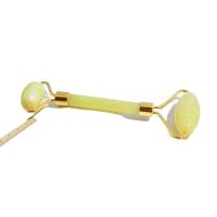 Jade Yellow Roller with Zinc Alloy gold color plated Massage Sold By PC