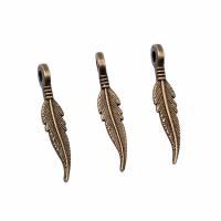 Zinc Alloy Feather Pendants plated vintage & Unisex nickel lead & cadmium free Sold By PC