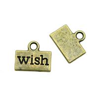 Zinc Alloy Pendants Rectangle plated vintage & Unisex nickel lead & cadmium free Sold By PC
