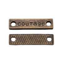 Zinc Alloy Connector Rectangle plated vintage & 1/1 loop nickel lead & cadmium free Sold By PC