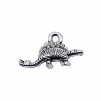 Zinc Alloy Animal Pendants Dinosaur plated silver color Sold By PC