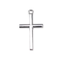 Tibetan Style Cross Pendants, plated, more colors for choice, 23x13mm, Sold By PC