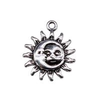 Zinc Alloy Pendants Sun plated silver color Sold By PC