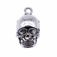 Zinc Alloy Skull Pendants plated vintage & Unisex & Halloween Jewelry Gift nickel lead & cadmium free Sold By PC