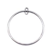 Zinc Alloy Pendant Component Donut antique silver color plated vintage & 1/1 loop nickel lead & cadmium free Sold By PC