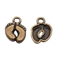 Zinc Alloy Pendants Foot plated vintage & Unisex nickel lead & cadmium free Sold By PC