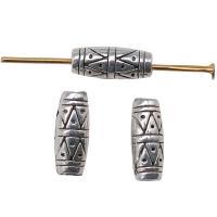 Zinc Alloy Jewelry Beads barrel antique silver color plated vintage & DIY nickel lead & cadmium free Sold By PC