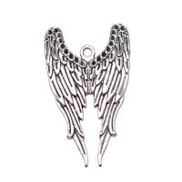 Wing Shaped Zinc Alloy Pendants antique silver color plated vintage & Unisex nickel lead & cadmium free Sold By PC