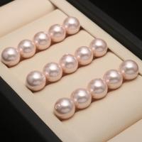 Moitié forés perles de coquillage de mer du Sud, Shell Pearl, Rond, DIY & normes différentes pour le choix & semi-foré, rose, 100PC/sac, Vendu par sac