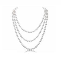 South Sea Shell Sweater Chain Necklace Shell Pearl Round for woman 8mm Sold Per 47.24 Inch Strand