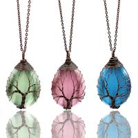 Agate Jewelry Pendants Brass with Agate Teardrop fashion jewelry & Unisex nickel lead & cadmium free 40-45mm*25mm 10mm Sold By PC