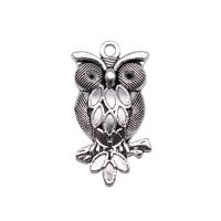 Zinc Alloy Animal Pendants Owl plated Sold By PC