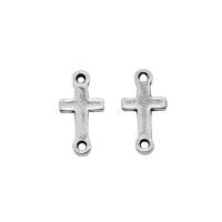 Cross Zinc Alloy Connector plated silver color Sold By PC