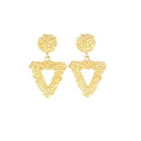 Zinc Alloy Drop Earrings plated for woman & hammered & hollow Sold By Pair