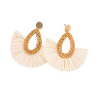 Riet Drop Earring, mode sieraden & verschillende stijlen voor de keuze & voor vrouw, 80x80mm, Verkocht door pair