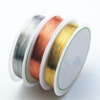Messing Wire, messingtråd, forgyldt, du kan DIY & forskellig størrelse for valg, flere farver til valg, nikkel, bly & cadmium fri, Solgt af Spool