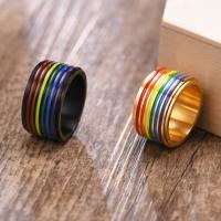 خاتم إصبع الفولاذ المقاوم للصدأ, 304 الفولاذ المقاوم للصدأ, مجوهرات الموضة & للرجل, المزيد من الألوان للاختيار, 12mm, تباع بواسطة PC