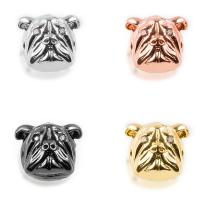 Cubic Zirconia Micro Pave Brass Beads Dog plated DIY & micro pave cubic zirconia nickel lead & cadmium free Sold By PC