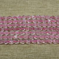 Perline di quarzo rosa naturale, Cerchio, lucido, DIY & formato differente per scelta & sfaccettati, rosa, Venduto per 14.96 pollice filo