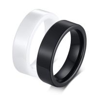 Porcelain Finger Ring fashion jewelry & for man white and black 6mm Sold By PC