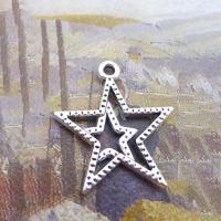 Zinc Alloy Star Pendant silver color plated fashion jewelry silver color nickel lead & cadmium free Sold By Bag