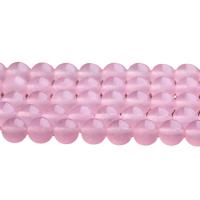 Chalcedony Bead, Runde, du kan DIY & forskellig størrelse for valg, lyserød, Solgt Per Ca. 15 inch Strand
