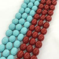 Syntetisk Turkis Bead, poleret, du kan DIY & forskellige stilarter for valg, flere farver til valg, 12x15mm, Solgt Per Ca. 15 inch Strand