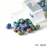 Satinierte Glas Rocailles, Glasperlen, Erdnuss, DIY, keine, 3x6mm, verkauft von Box