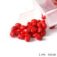 Uigennemsigtig glas frø perler, Glasperler, du kan DIY, flere farver til valg, 2.50x5mm, Solgt af Box