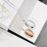 Fashion Locket Necklace Zinc Alloy with 1.97inch extender chain plated fashion jewelry & with photo locket & for woman nickel lead & cadmium free Length Approx 15.75 Inch Sold By PC