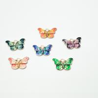 Zink legering emalje vedhæng, Zinc Alloy, Butterfly, forgyldt, mode smykker & du kan DIY, flere farver til valg, nikkel, bly & cadmium fri, 2x1.60x0.20mm, Solgt af PC
