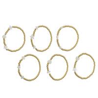 laiton bracelet, Placage de couleur d'or, styles différents pour le choix & pour femme, Longueur Environ 6.6 pouce, Vendu par PC