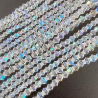 Bicone Crystal Beads Rhombus plated DIY & faceted Sold Per 14.96 Inch Strand