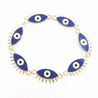 Tibetan Style Connector, Evil Eye, plated, enamel, mixed colors, 5-40mm, Sold By PC
