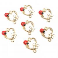 Zinc Alloy Connector plated enamel & with rhinestone mixed colors Sold By PC
