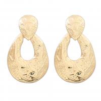 Zinc Alloy Drop Earrings plated fashion jewelry & for woman golden Sold By Pair