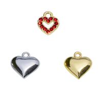Zinc Alloy Heart Pendants plated Unisex & with rhinestone & hollow nickel lead & cadmium free Sold By PC