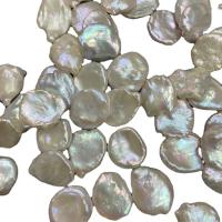 Cultured No Hole Freshwater Pearl Beads, petals, DIY, white, 15mm, Sold By PC