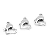 Stainless Steel Lobster Claw Clasp 316L Stainless Steel Heart hand polished DIY original color Sold By PC