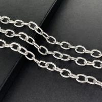 Stainless Steel Oval Chain 304 Stainless Steel Vacuum Ion Plating fashion jewelry & DIY & Unisex 6mm Sold By Bag