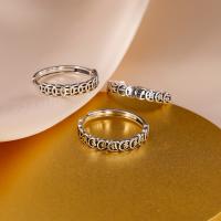 Sterling zilver ringen, 925 sterling zilver, platinum plated, Verstelbare & verschillende stijlen voor de keuze & voor vrouw, Binnendiameter:Ca 1.7mm, Verkocht door PC