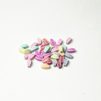 Chemische Wash Acryl Perlen, DIY & Emaille, gemischte Farben, 7x14mm, 1180PCs/Tasche, verkauft von Tasche