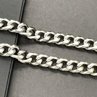 Nehrđajućeg čelika Curb Chain, 304 nehrđajućeg čelika, modni nakit & možete DIY & bez spolne razlike, izvorna boja, 5m/Torba, Prodano By Torba