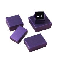 Jewelry Gift Box Paper with Sponge Square hardwearing violet Sold By PC