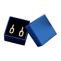 Jewelry Gift Box Paper with Sponge Square hardwearing Peacock Blue Sold By PC