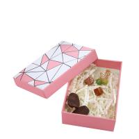 Jewelry Gift Box Paper with Sponge Square hardwearing pink Sold By PC