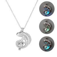 Подсвеченные Ожерелье, цинковый сплав, с Ночной свет-Камень, Женский & блестящий в ночи, разноцветный, 39x27mm, длина 50 см, продается PC