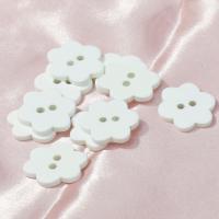 Resin  Button white Sold By PC