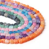 Naturlig effloresce Agate perler, Cube, poleret, du kan DIY & frosted, flere farver til valg, 8mm, Solgt Per Ca. 15 inch Strand