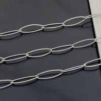 Nerezová ocel Oval řetěz, 304 Stainless Steel, módní šperky & DIY & unisex, Původní barva, 20x6x1mm, 5m/Bag, Prodáno By Bag